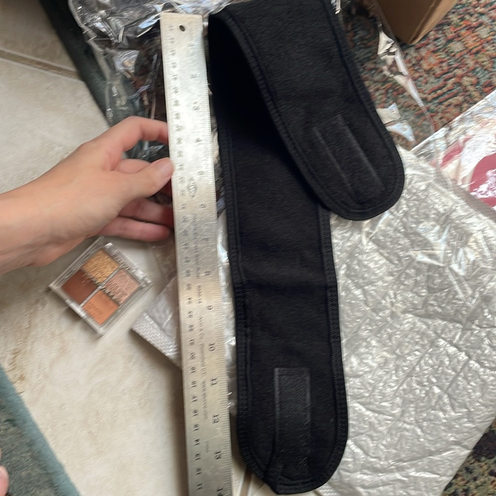 🌹 FREE w/purchase New terry cloth Black Headband adjustable Velcro - Picture 8 of 12